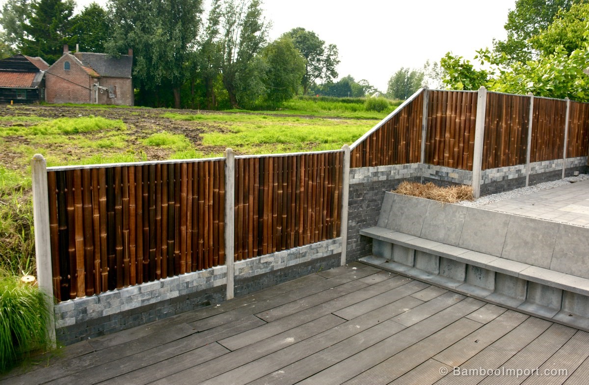 Black bamboo fence panels Safimex garden SAFIMEX JOINT STOCK COMPANY