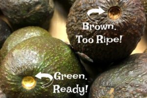 whether an avocado is ready to eat look underneath the stem