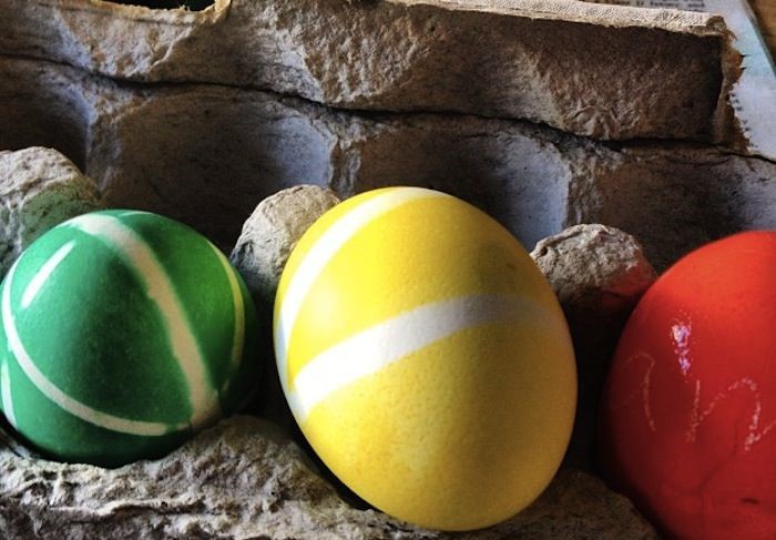 11. Tie dye Easter eggs