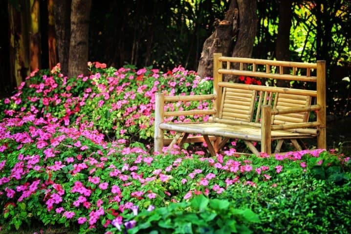 14. Test the FLEXIBILITY in a bamboo bench