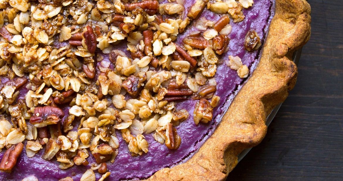 Baked purple sweet potato