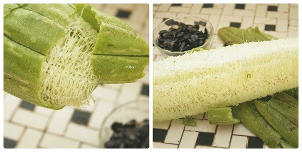 Peeling luffa