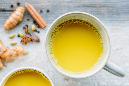 turmeric starch with fresh milk
